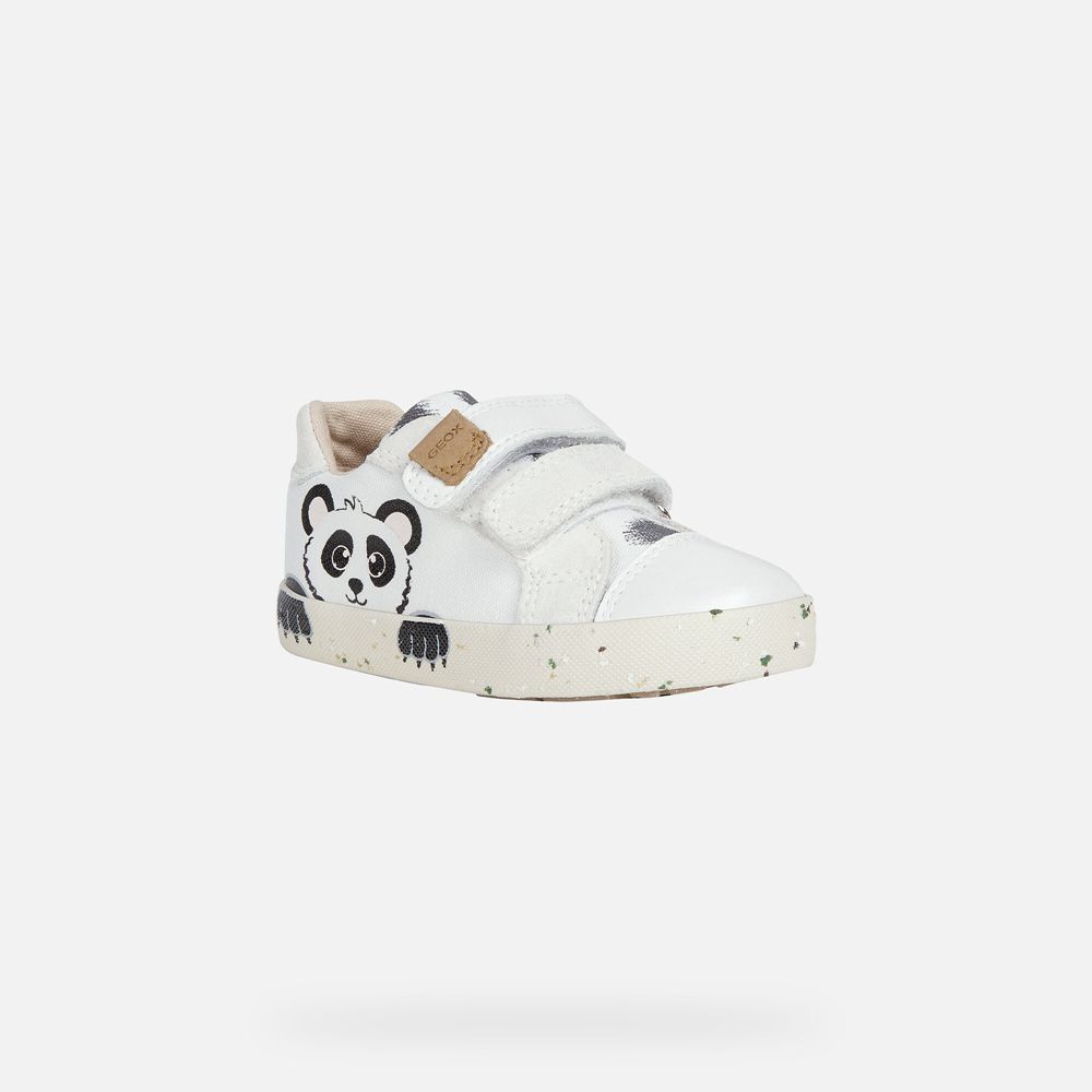 Geox Bebek Spor Ayakkabı Beyaz/Siyah - Kilwi Girl - FDL-046327